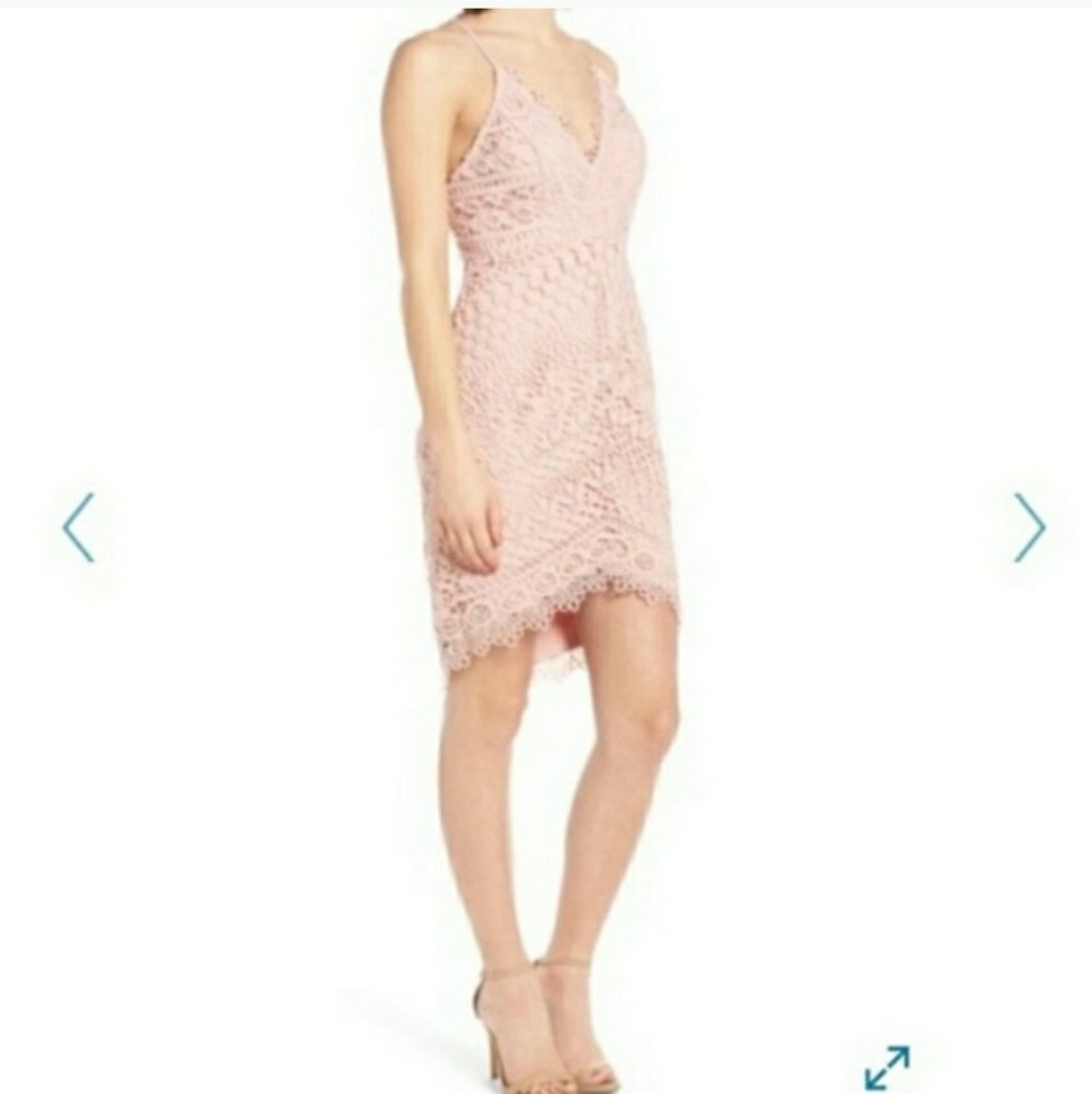 Blush pink cocktail dress